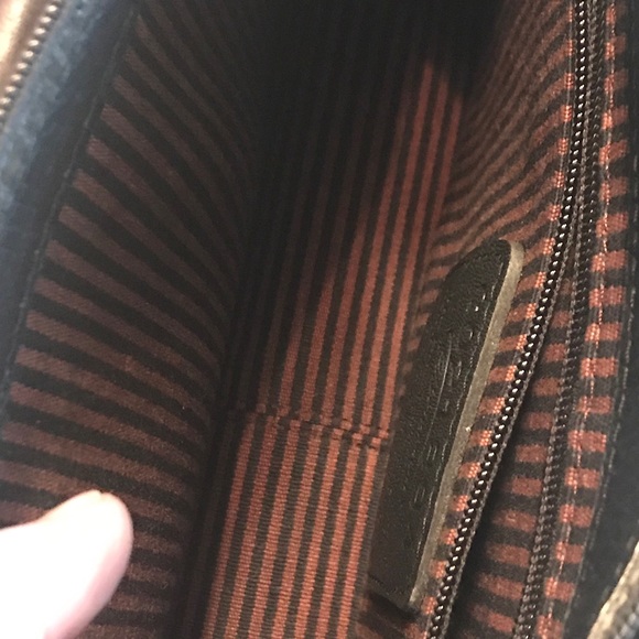 🎉Vintage Brighton Emma Vintage Pebbled & Croc Leather Bag - Picture 5 of 8